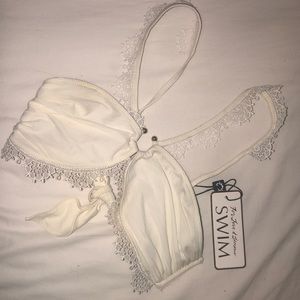 For Love and Lemons white bandeau top